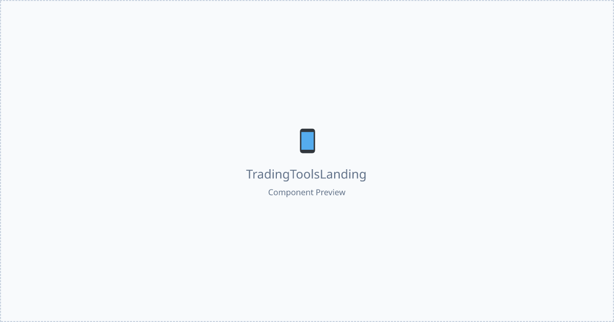 Trading Tools Landing - Free React, Tailwind Component