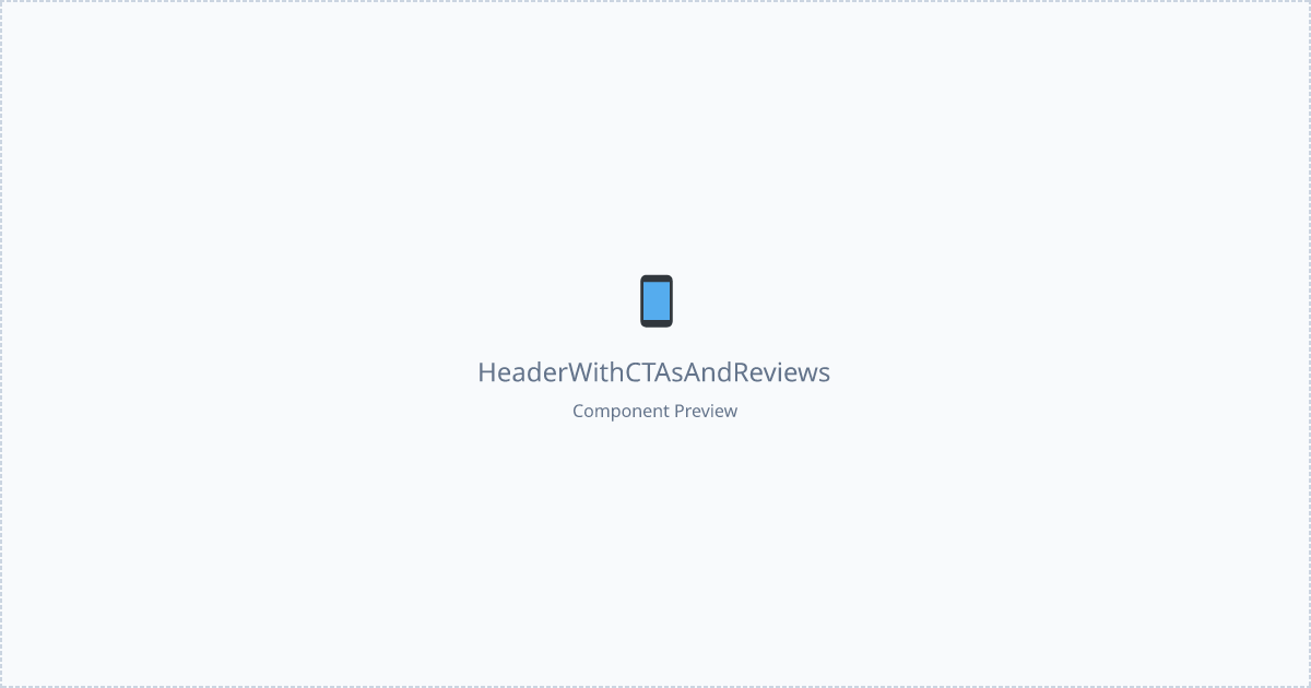 Header With C T as and Reviews - Free React, Tailwind Component