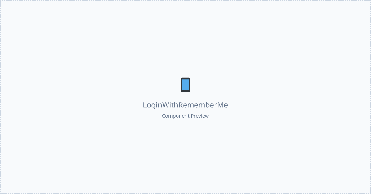 Login With Remember Me - Free React, Mui Component