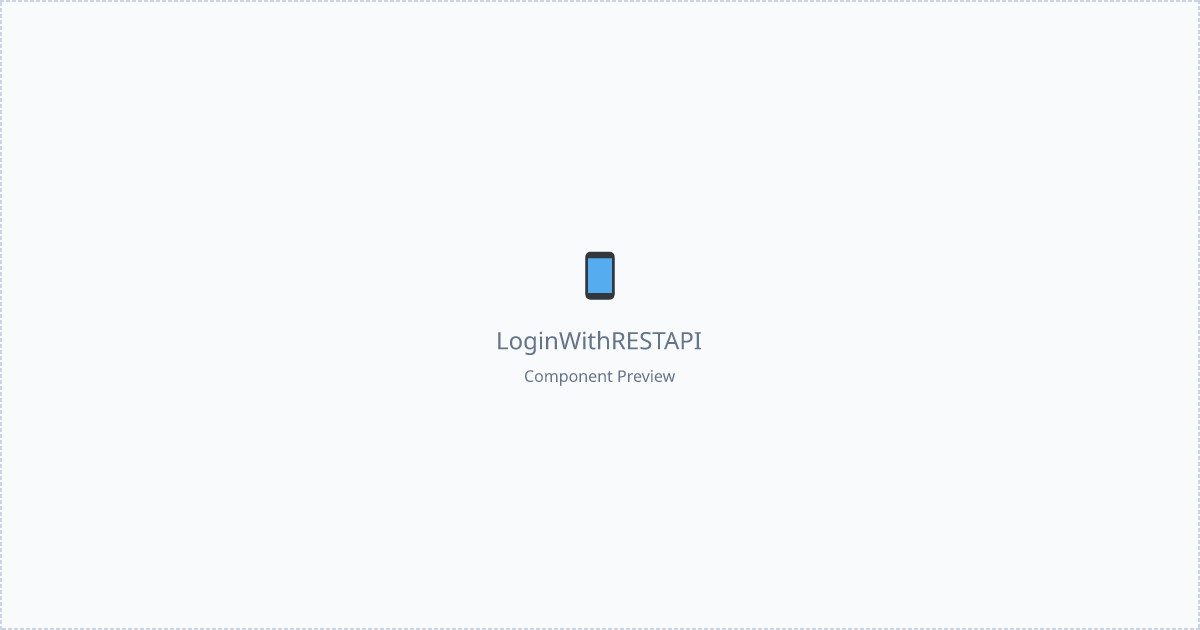 Login With R E S T a P I - Free React, Tailwind Component