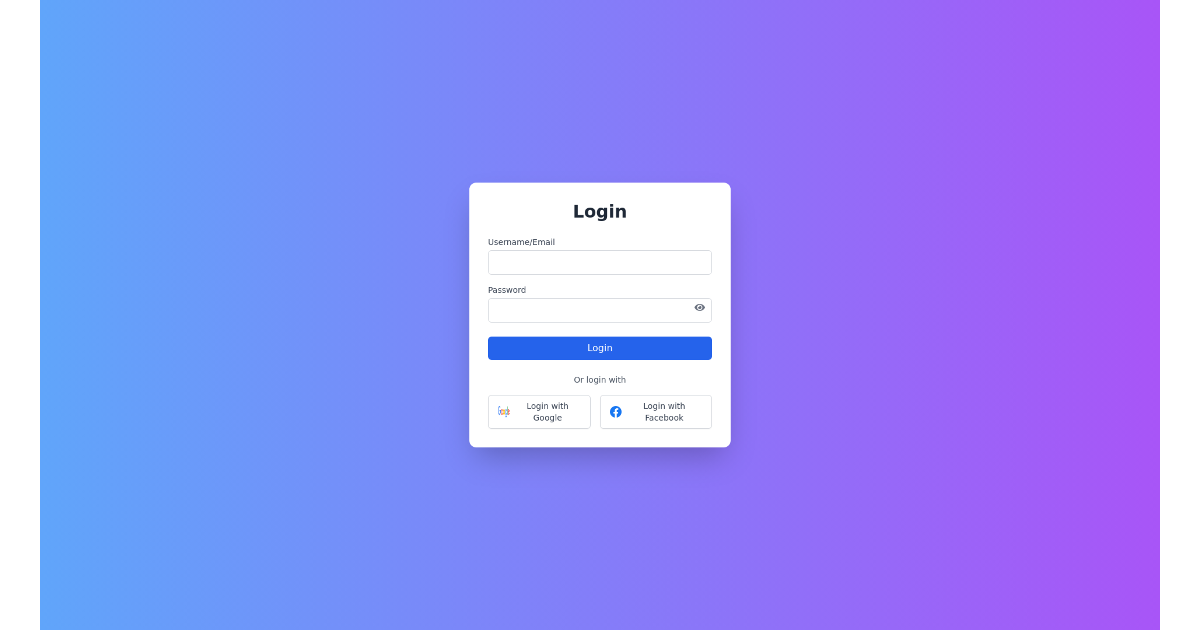 Modern Login Interface - Free Html, Tailwind Component
