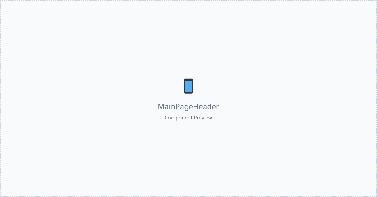 Main Page Header - Free React, Tailwind Component