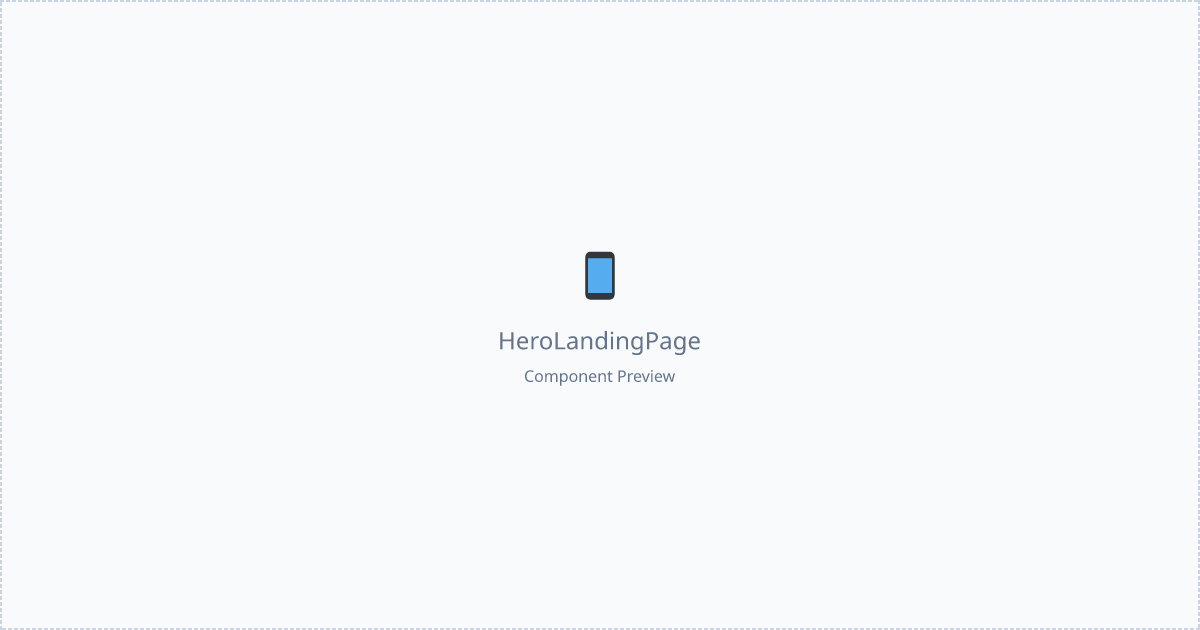 Hero Landing Page - Free React, Tailwind Component