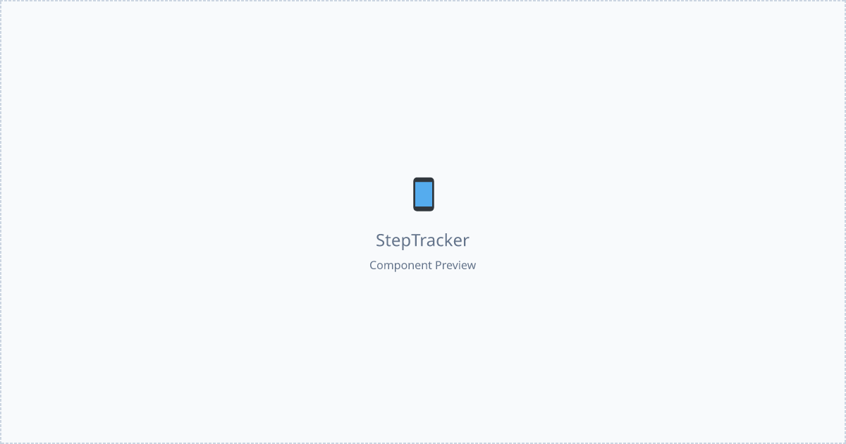 Step Tracker - Free React, Tailwind Component