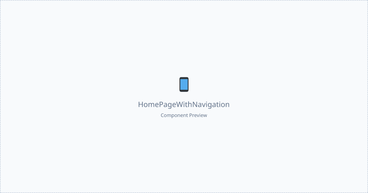 Home Page With Navigation - Free React, Mui Component