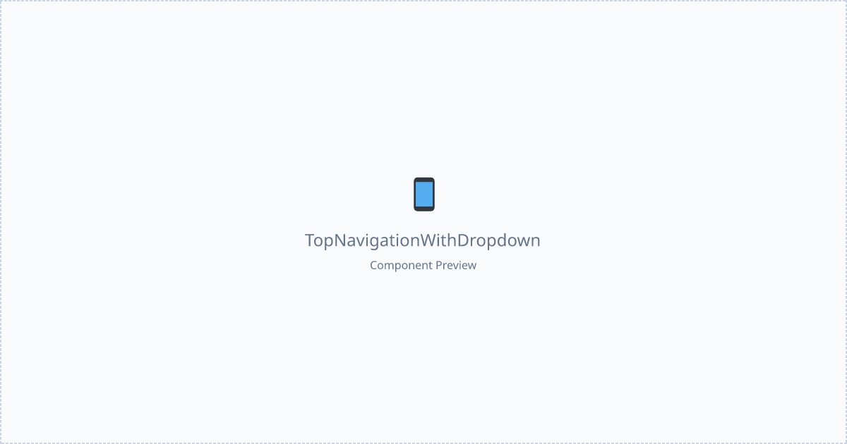 Top Navigation With Dropdown - Free React, Tailwind Component