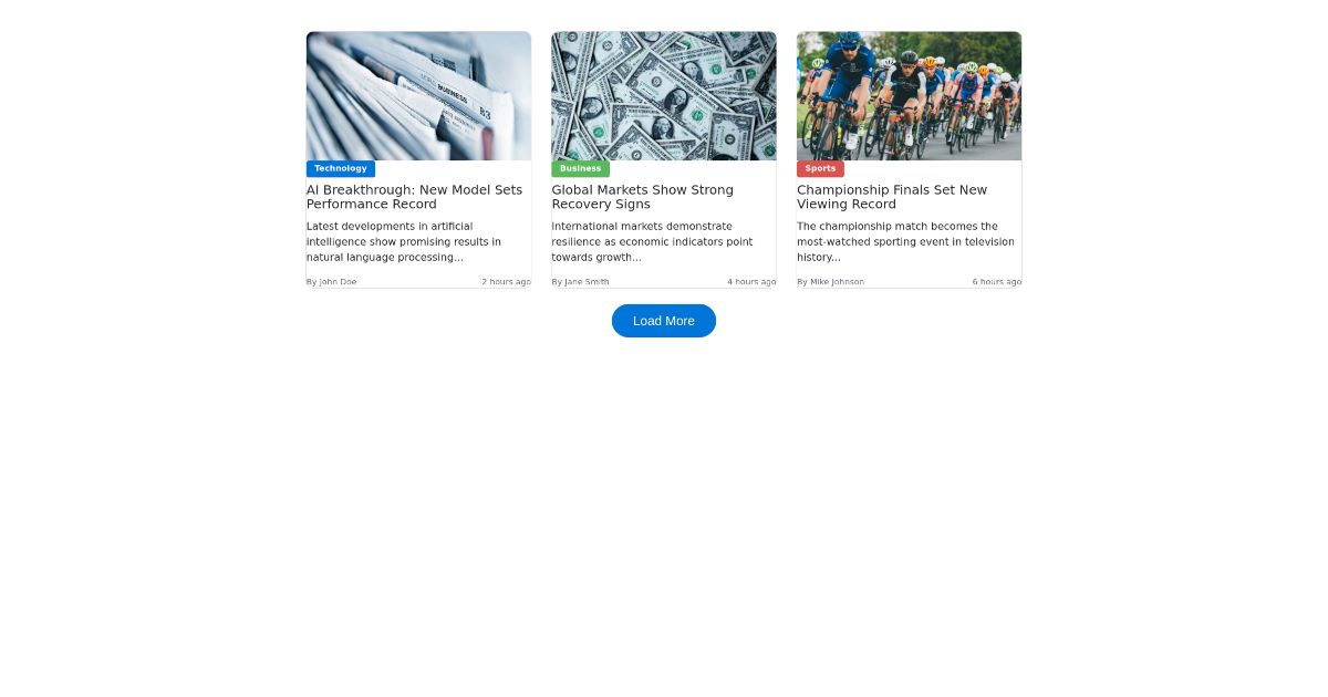 News Feed Component - Free Html, Bootstrap Component