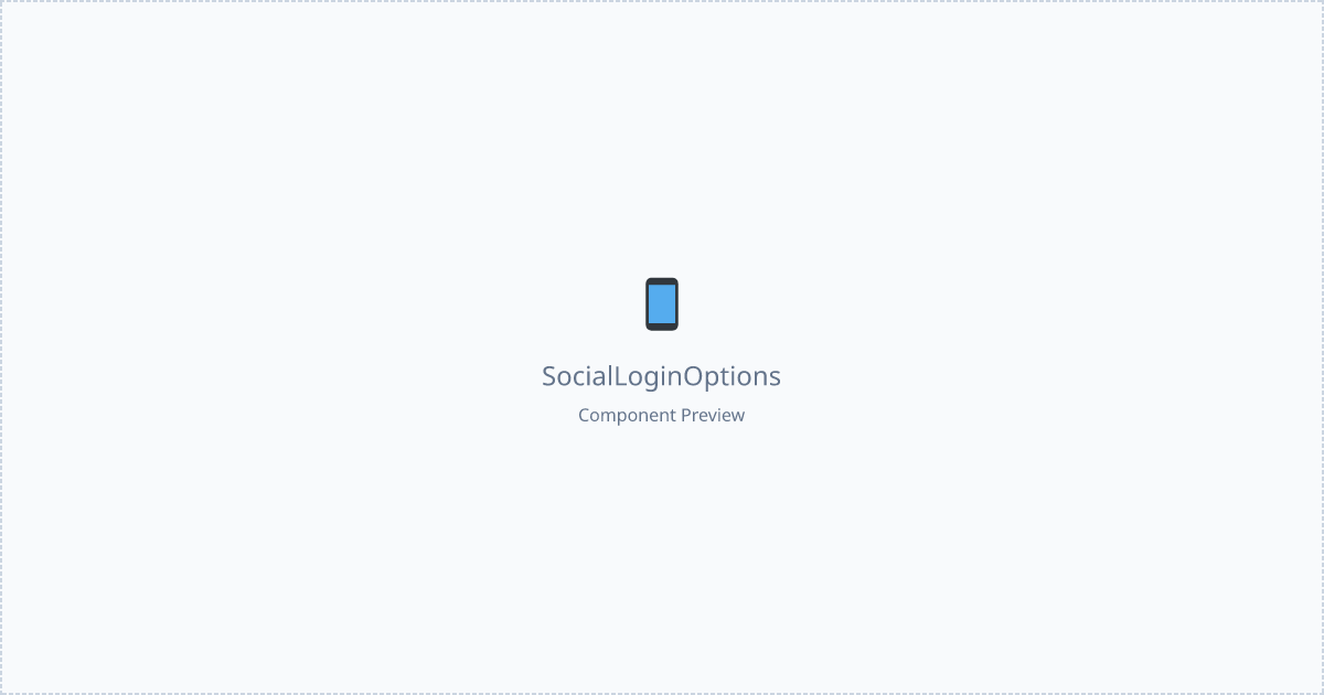 Social Login Options - Free React, Mui Component