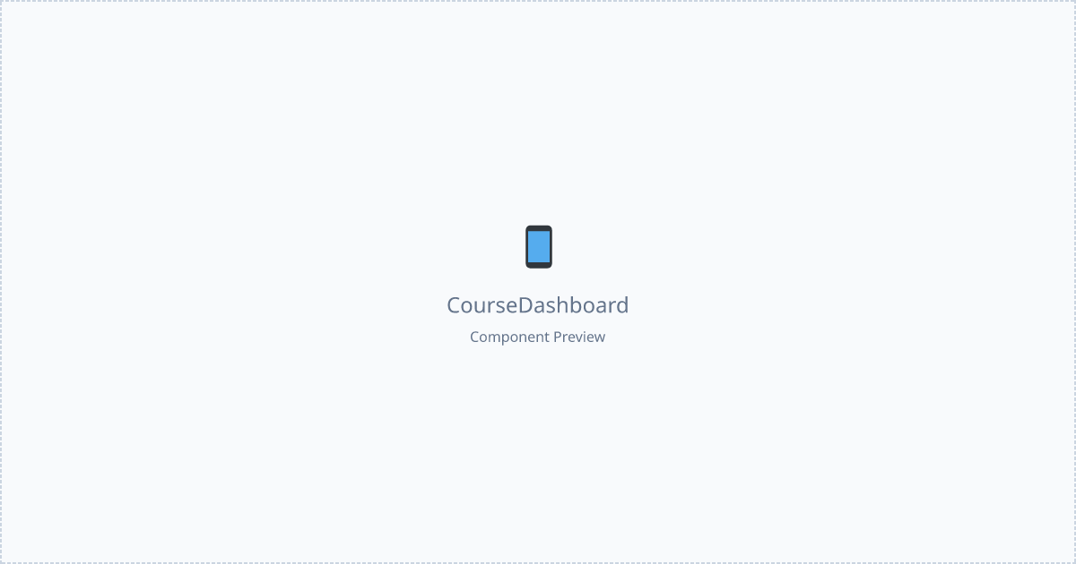 Course Dashboard - Free React, Tailwind Component