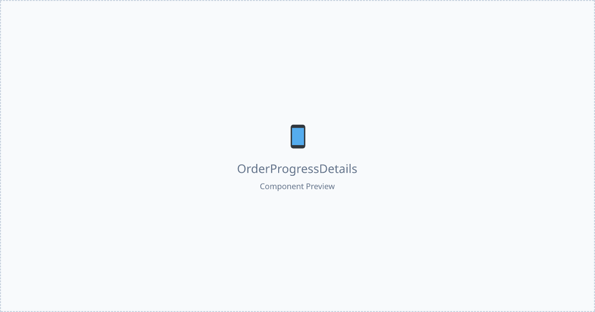 Order Progress Details - Free React, Mui Component