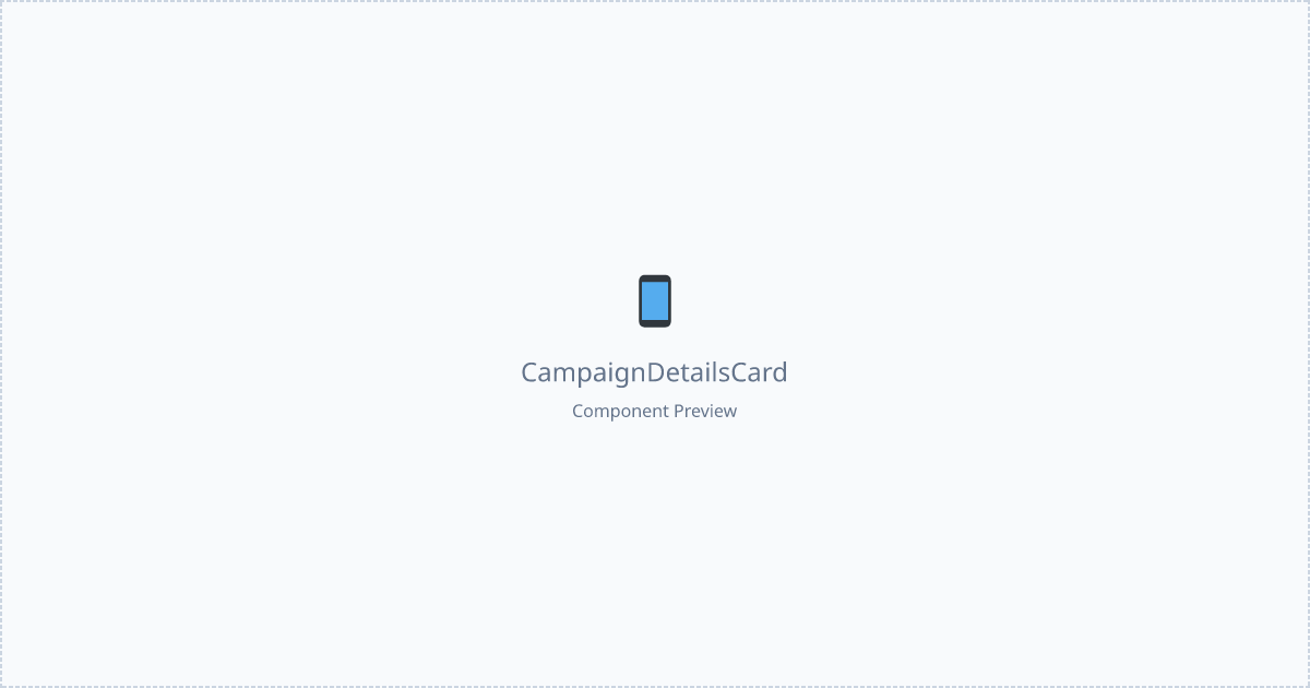 Campaign Details Card - Free React, Tailwind Component