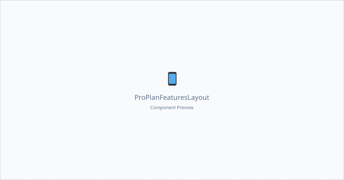 Pro Plan Features Layout - Free React, Tailwind Component