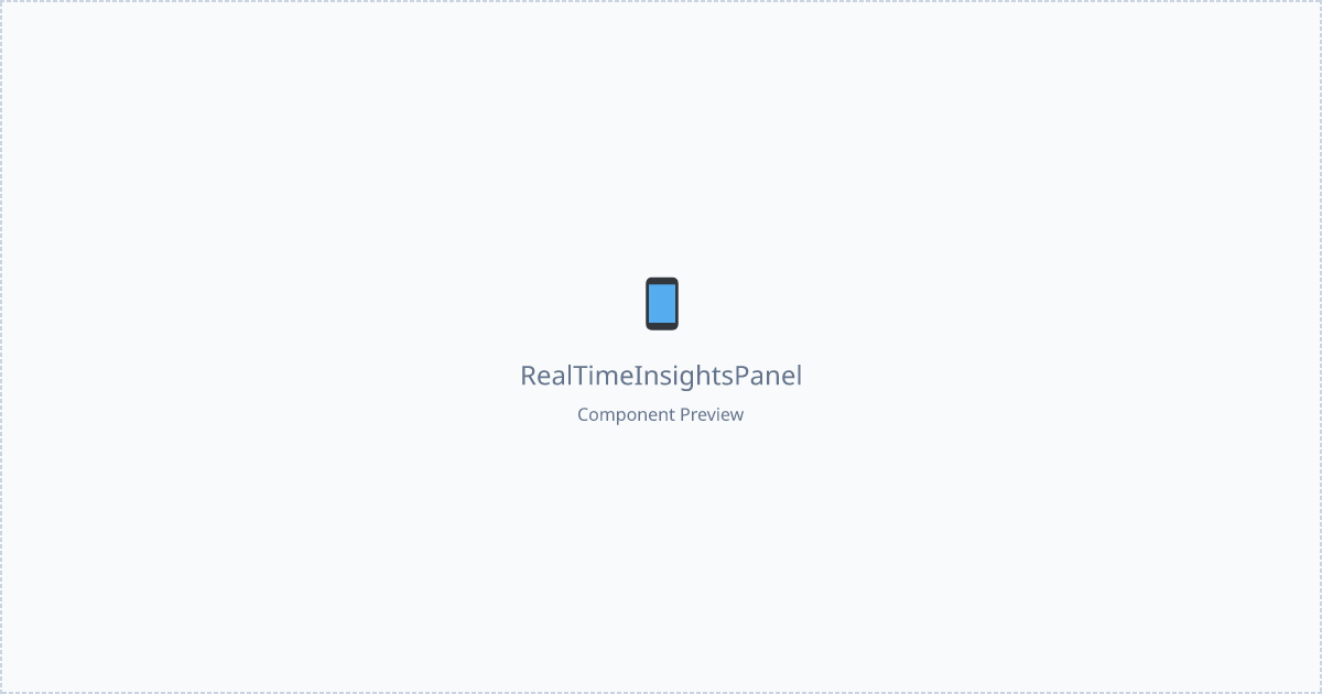 Real Time Insights Panel - Free React, Tailwind Component