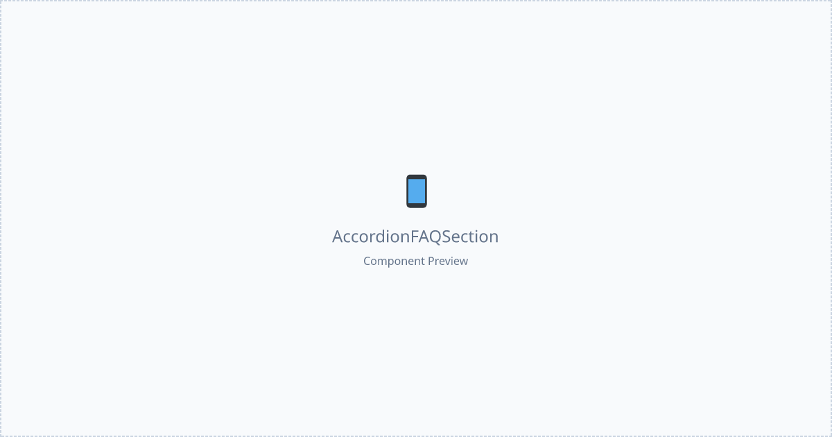 Accordion F a Q Section - Free React, Tailwind Component