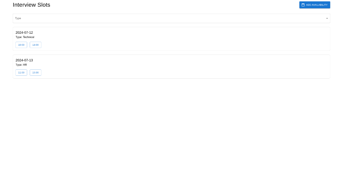 React Calendar Scheduler for Booking Peer Interviews