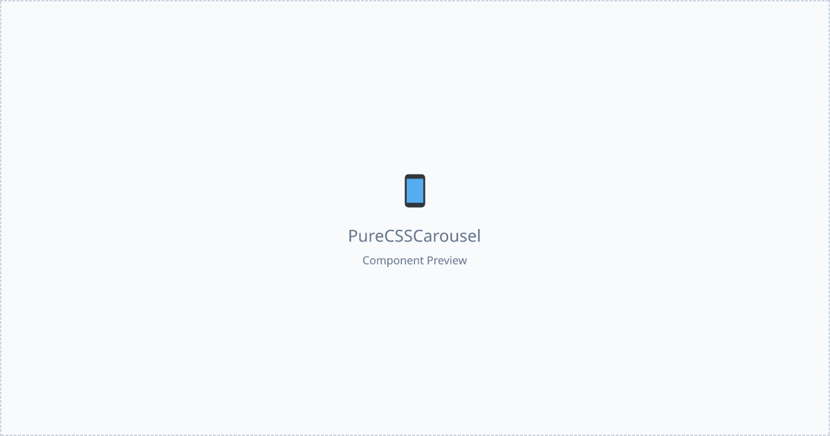 Pure C S S Carousel - Free React, Tailwind Component