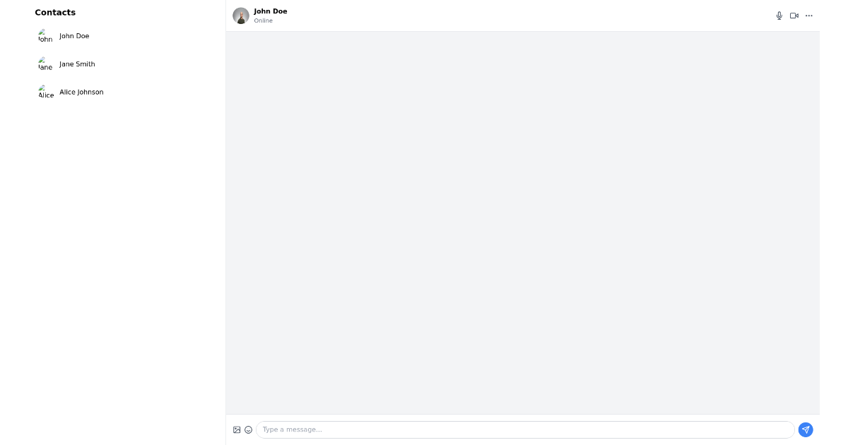 Chat App Free React Tailwind Component