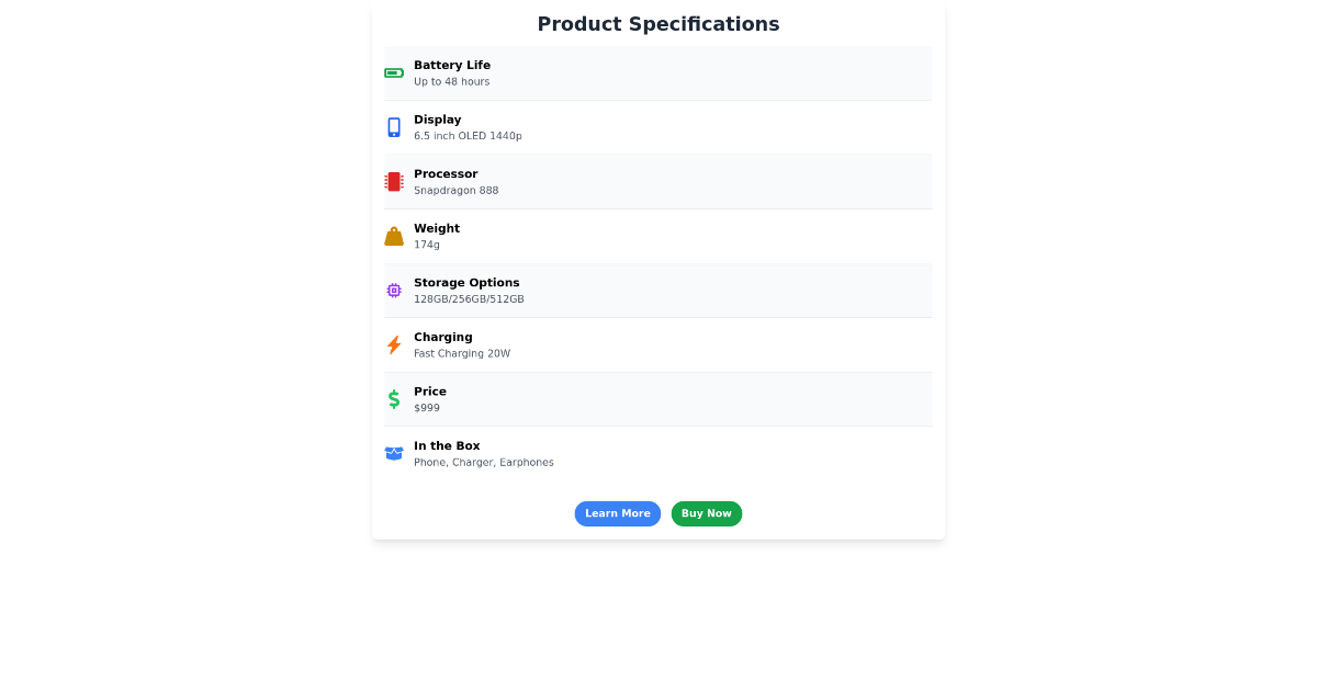 Tailwind Description List