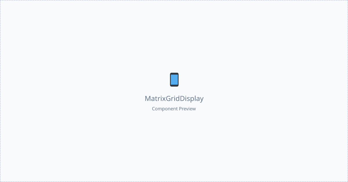Matrix Grid Display - Free React, Tailwind Component