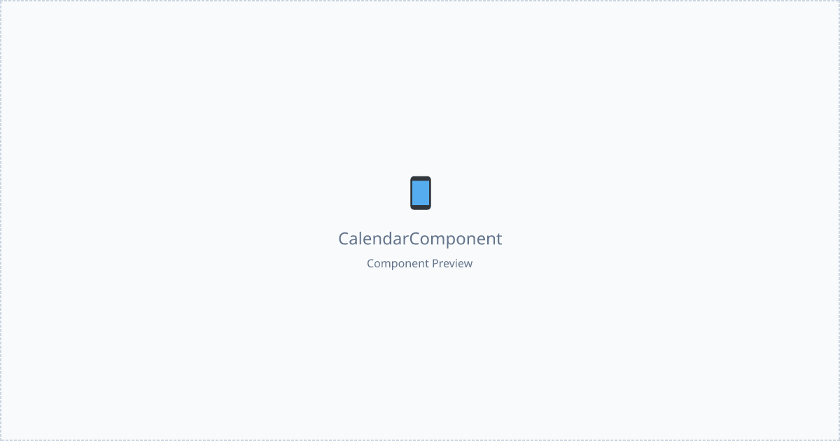 Calendar Component - Free React, Tailwind Component