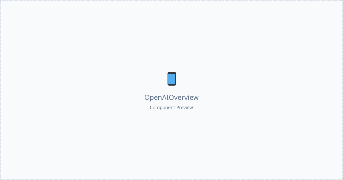 Open a I Overview - Free React, Tailwind Component