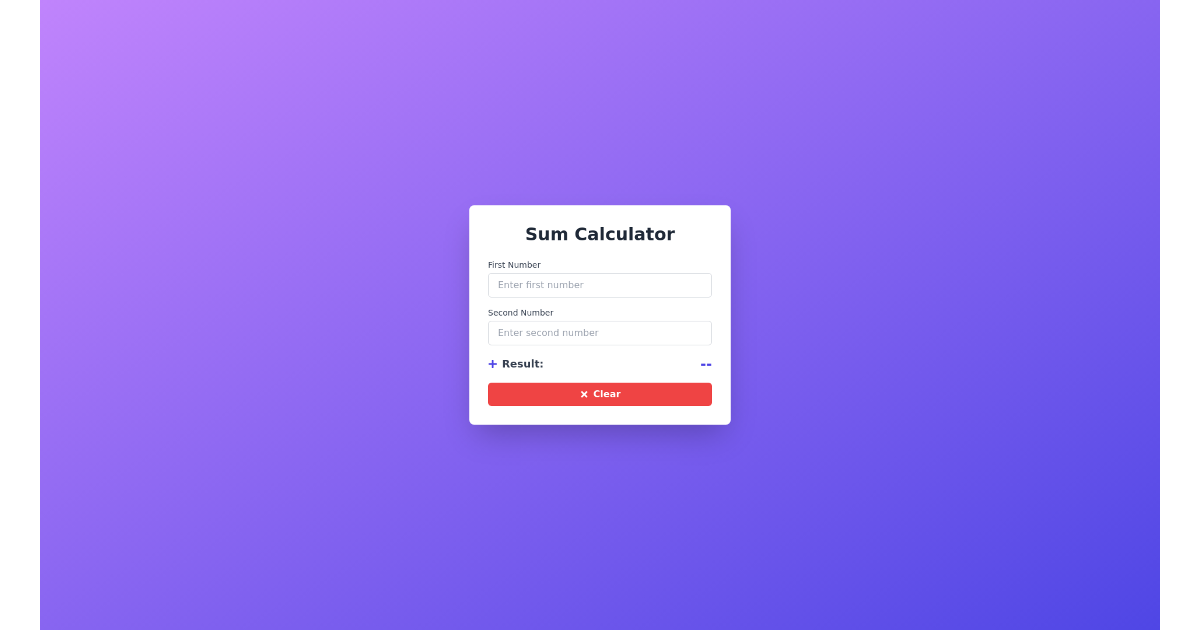 Calculator Free React Tailwind Component