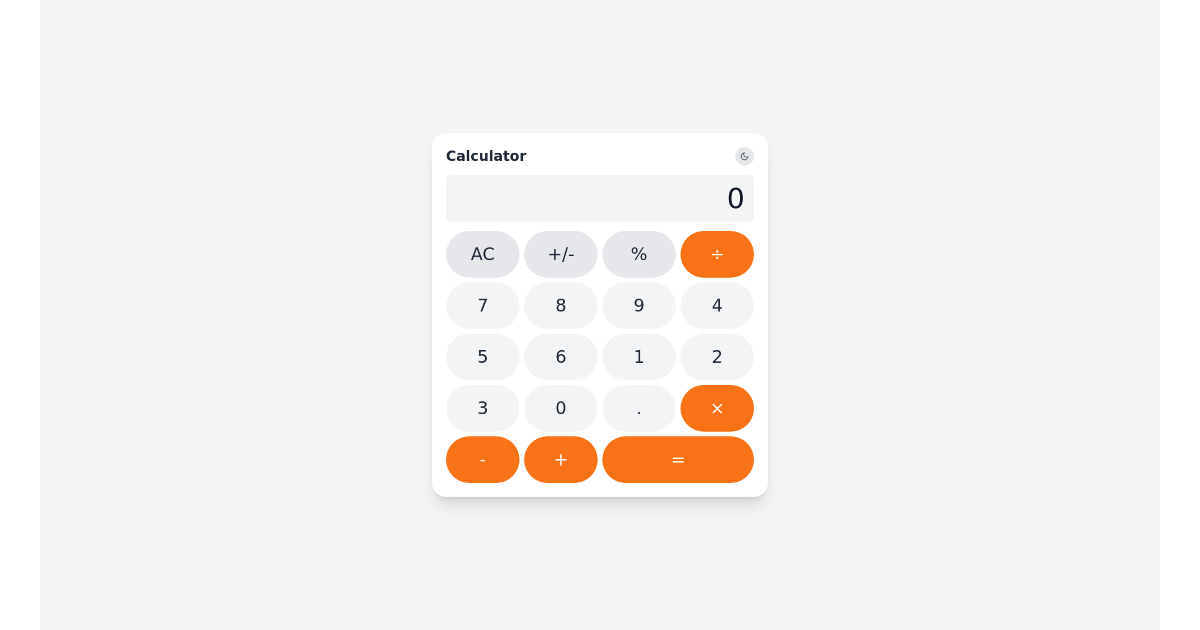 Calculator - Free React, Tailwind Component