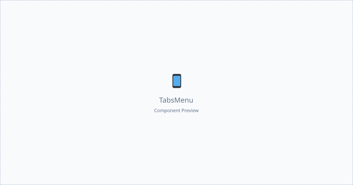 Tabs Menu - Free React, Tailwind Component