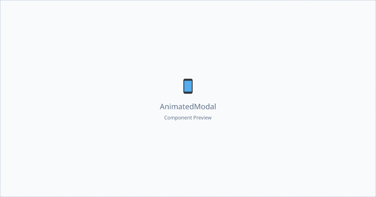 Animated Modal - Free React, Tailwind Component