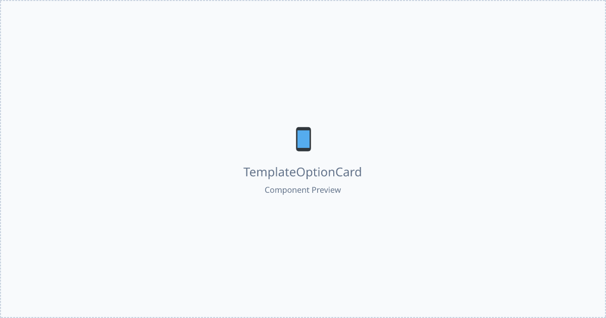 Template Option Card - Free React, Tailwind Component
