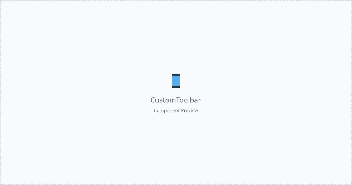 Custom Toolbar - Free React, Tailwind Component