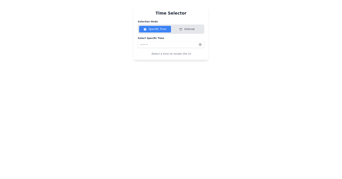 Time Selector Component - Free React, Tailwind Component