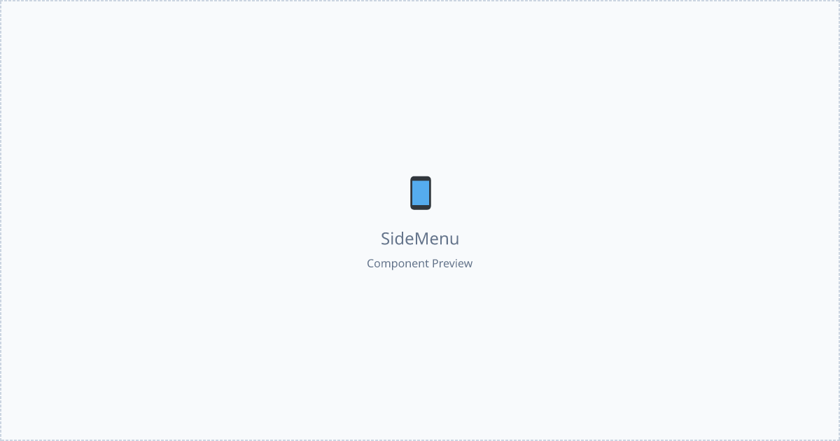 Side Menu - Free React, Tailwind Component