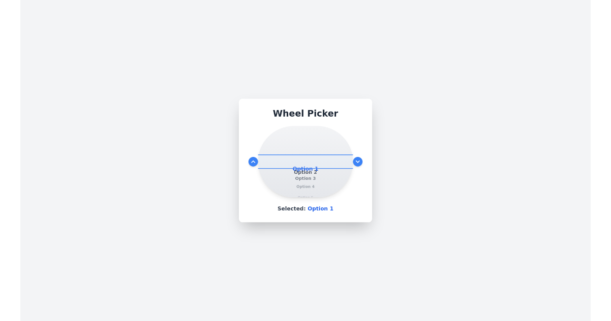 Wheel Picker - Free React, Tailwind Component