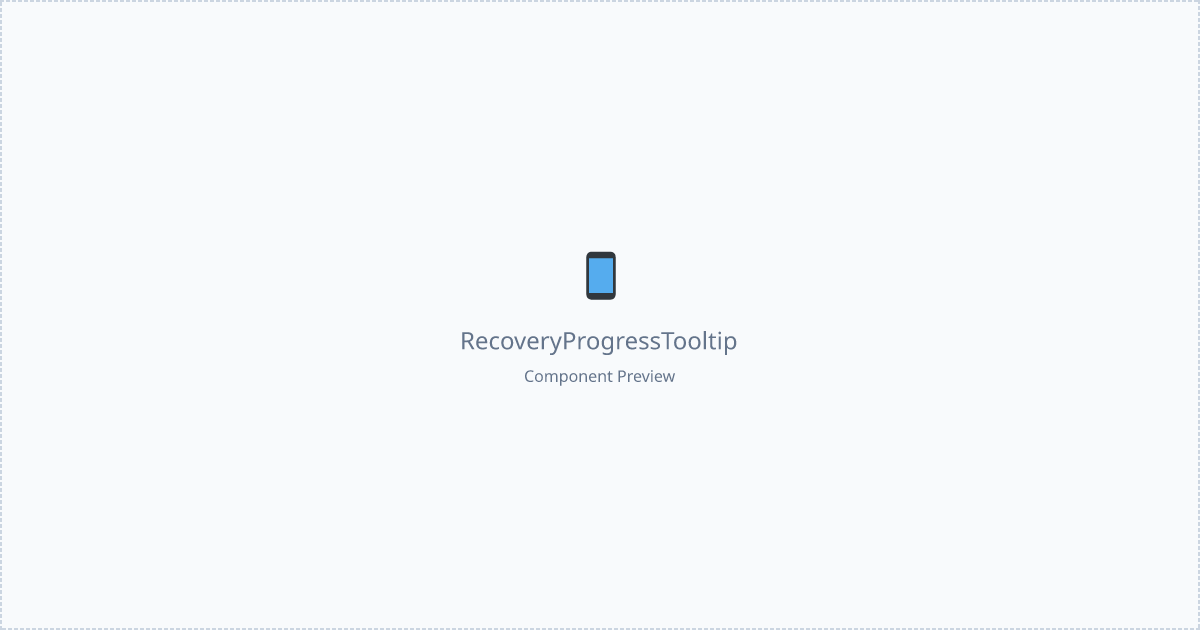 Recovery Progress Tooltip - Free React, Tailwind Component