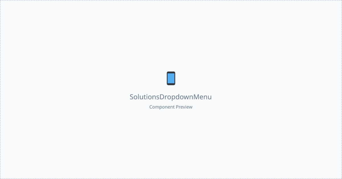 Solutions Dropdown Menu - Free React, Tailwind Component
