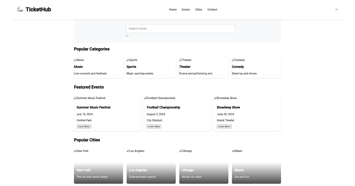 Ticket Hub Component - Free Angular, Css Component