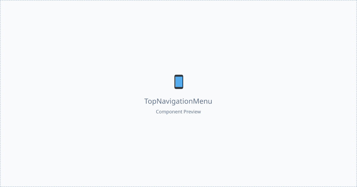 Top Navigation Menu - Free React, Tailwind Component