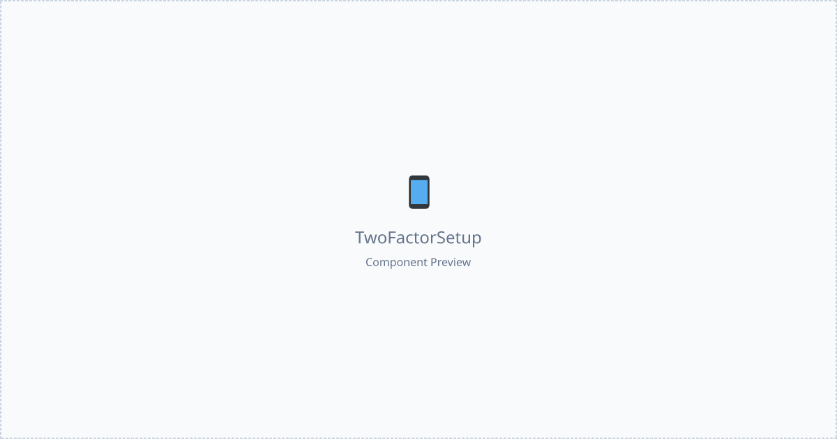 Two Factor Setup - Free React, Tailwind Component