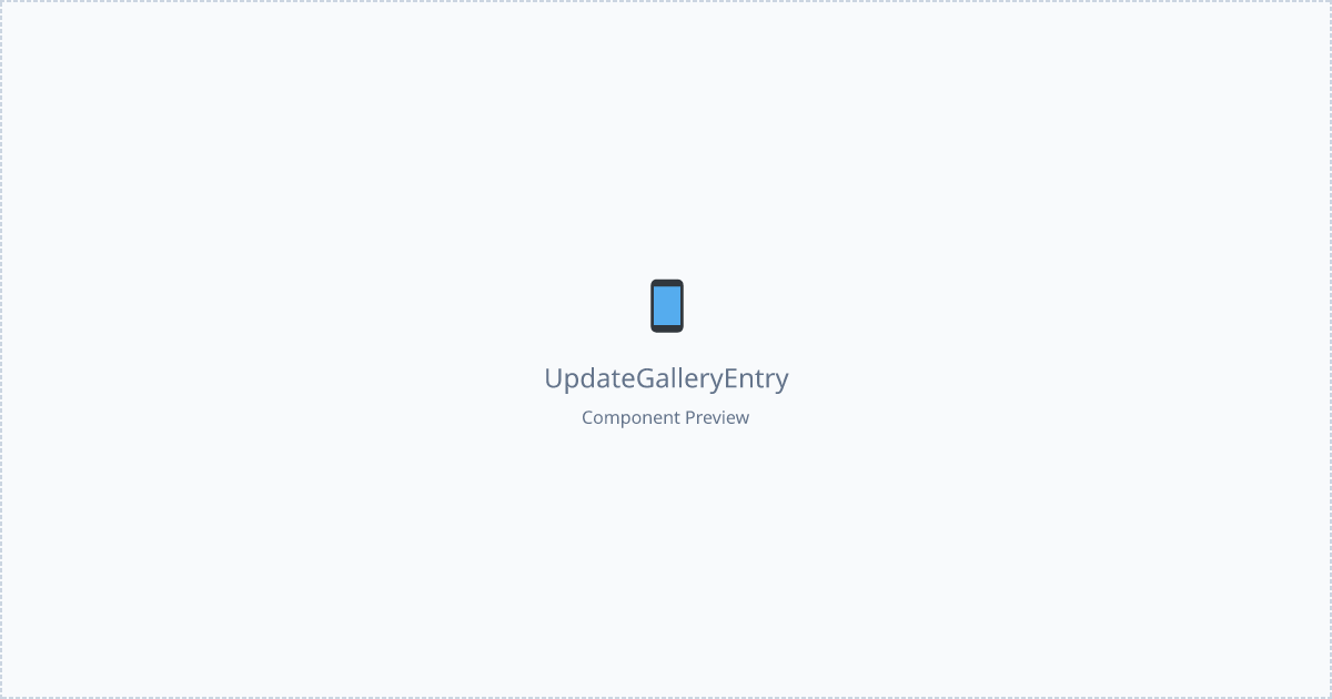 Update Gallery Entry - Free React, Tailwind Component