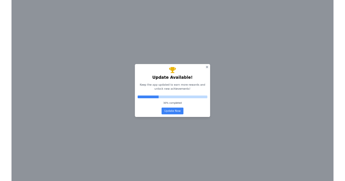 Update Modal - Free React, Tailwind Component