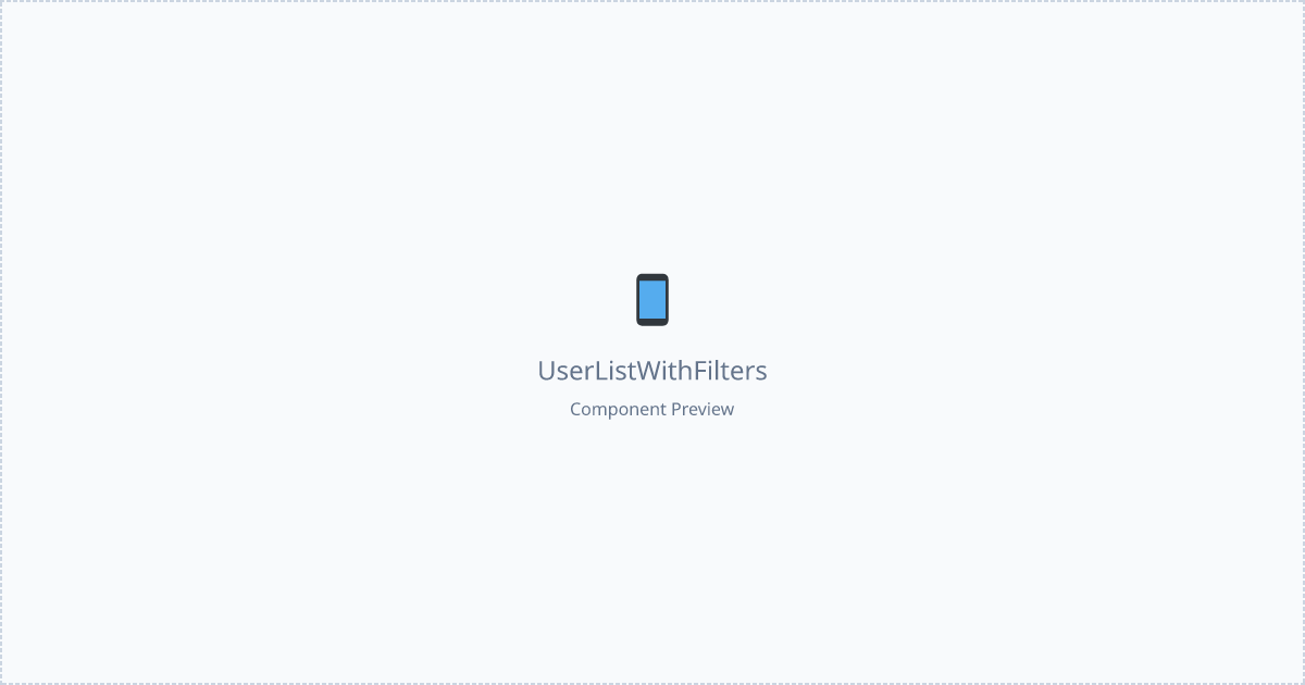 User List With Filters - Free React, Tailwind Component