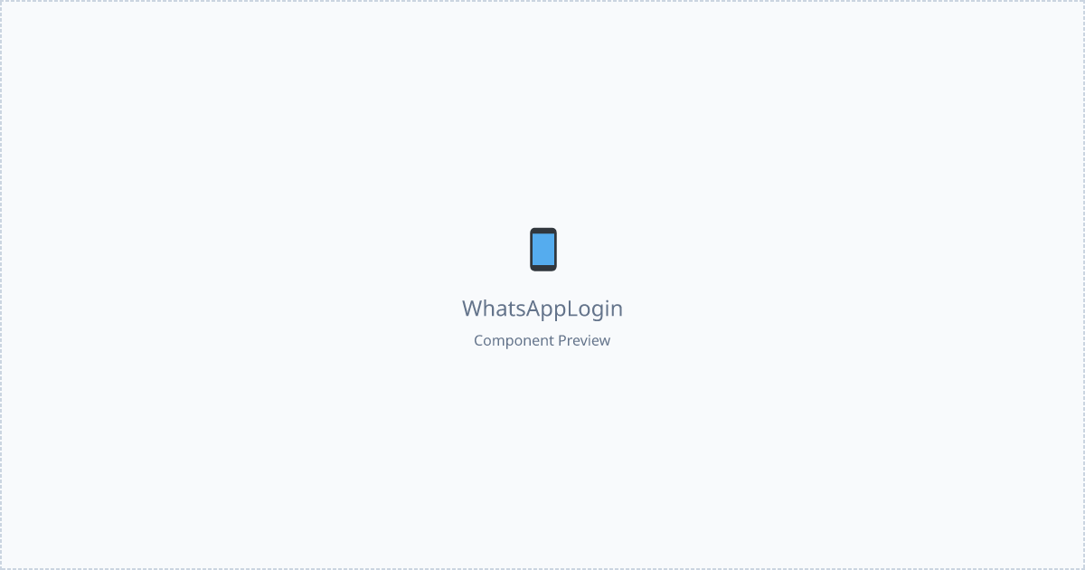 Whats App Login - Free React, Tailwind Component