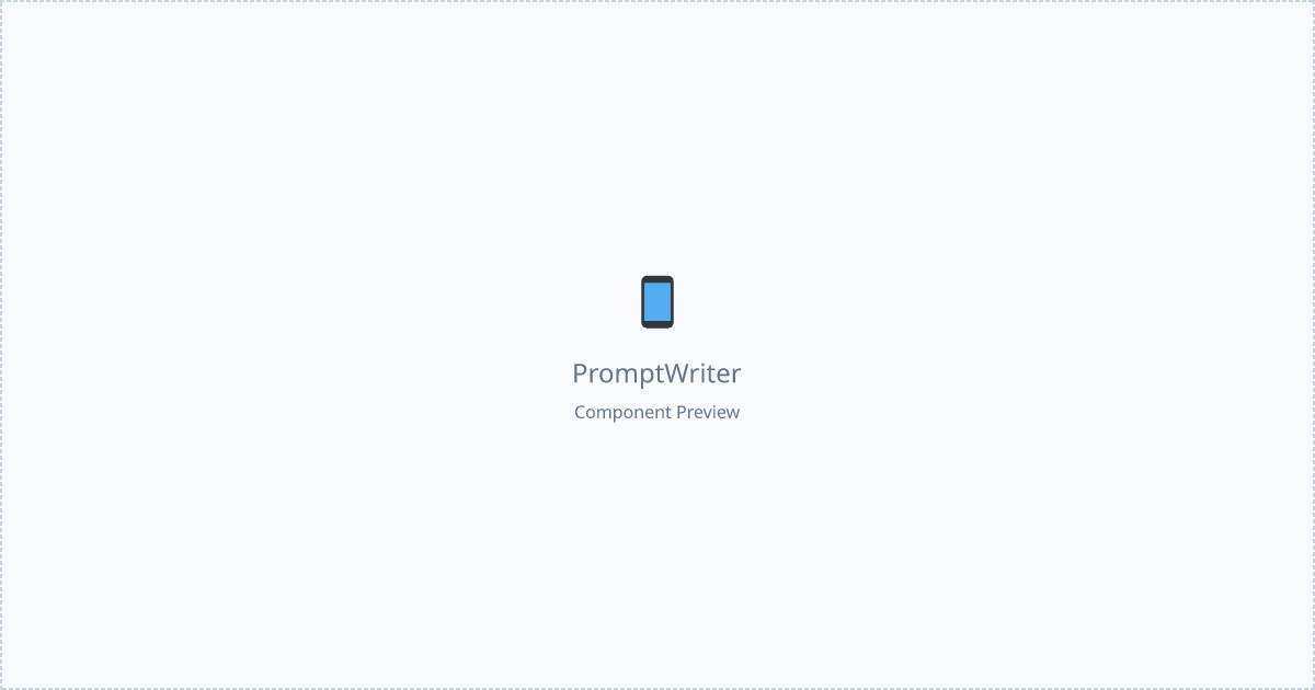 Prompt Writer - Free React, Tailwind Component