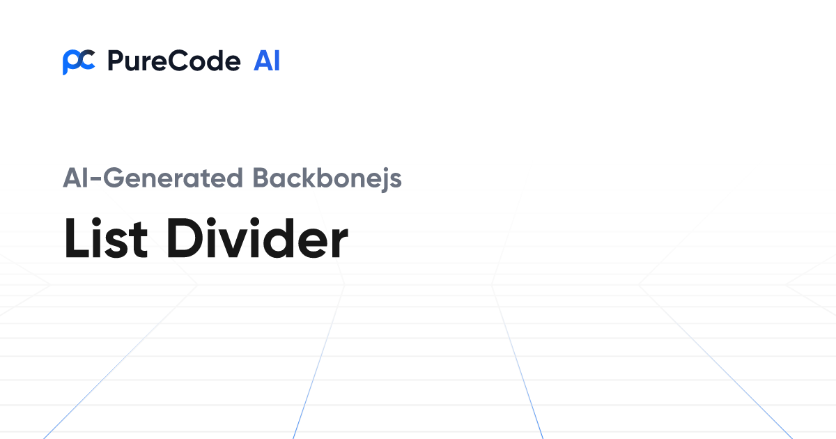 Build Great Backbonejs List divider Components Faster Using AI Tools