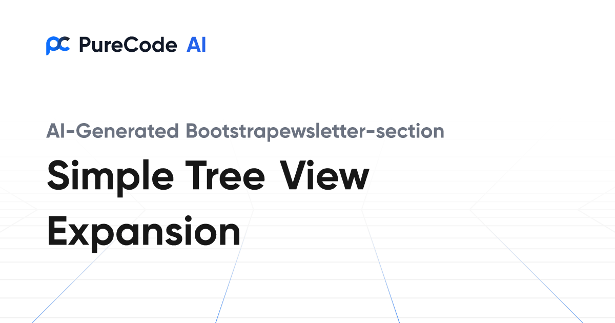 Build Great Bootstrapewsletter section Simple tree view expansion ...