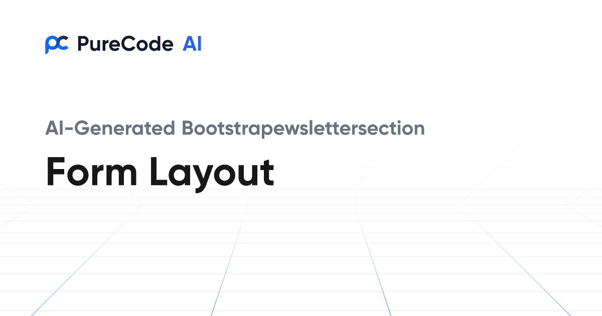 Build Great Bootstrapewslettersection Form layout Components Faster ...