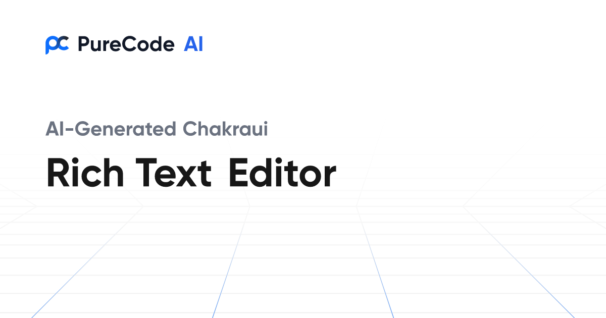 Implement Chakra UI Rich Text Editor Fast Using AI