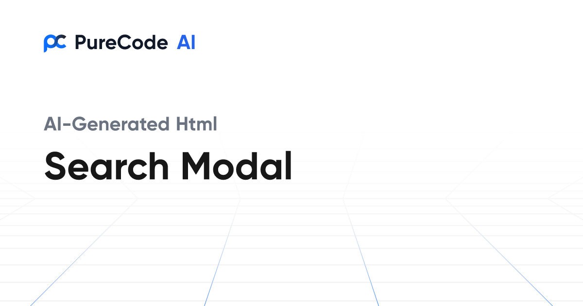 Build Great Html Search modal Components Faster Using AI Tools