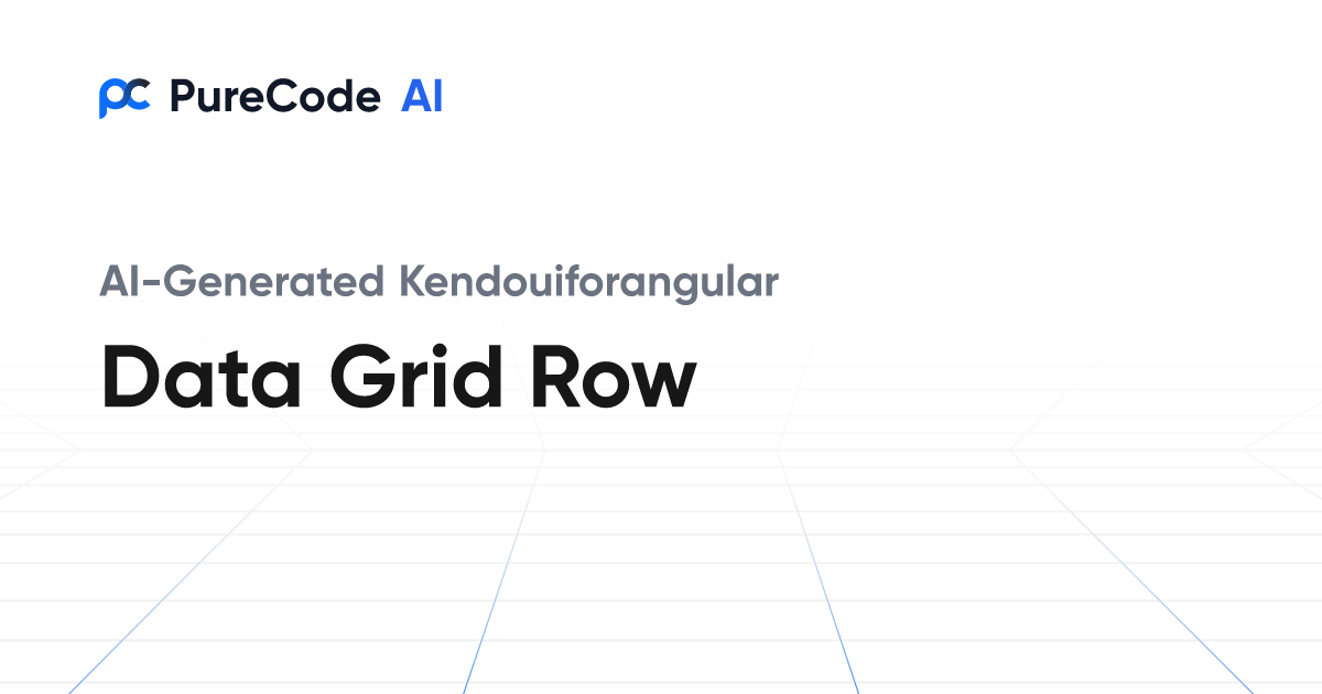 Smart Kendo UI For Angular Data Grid Row Designs